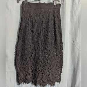 Socialite Black Lace Pencil Skirt